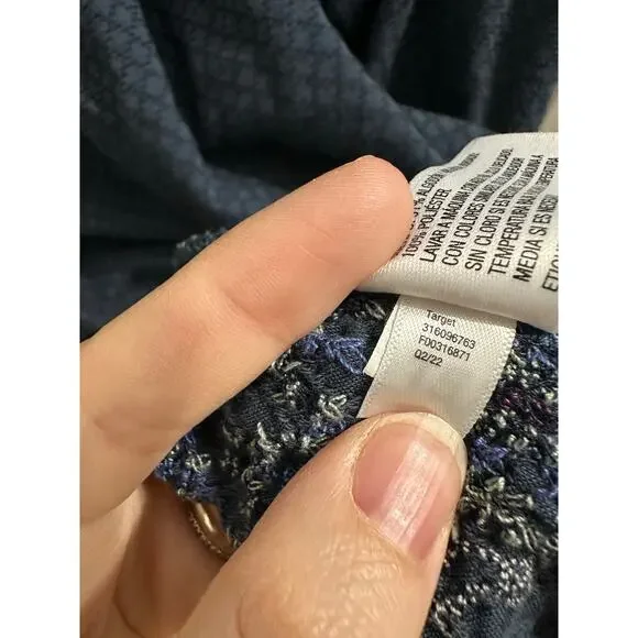 Knox Rose Navy Embroidered Boho Dress XL - Picture 10 of 11